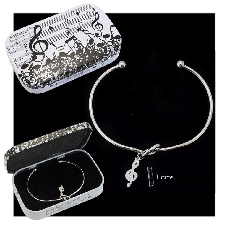 Pulsera Rígida plateada 