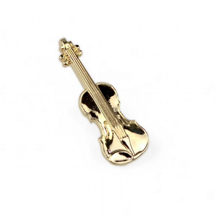 Pin violín dorado 3D