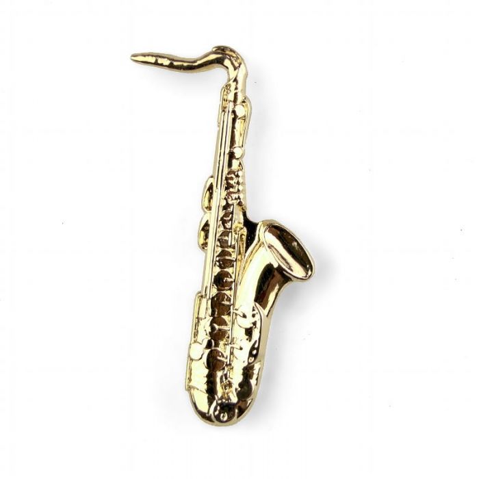 Pin saxofón dorado 3D