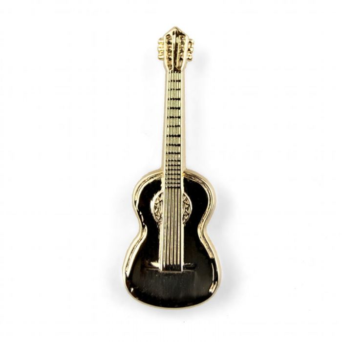 Pin guitarra clásica dorada 3D