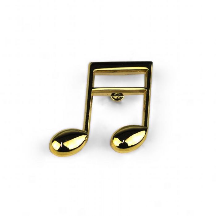 Pin semicorcheas doradas 3D
