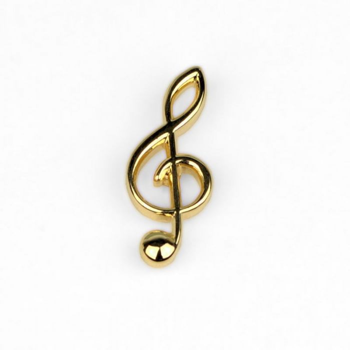 Pin clave de sol dorada 3D