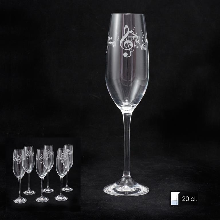 Set 6 copas de cava 
