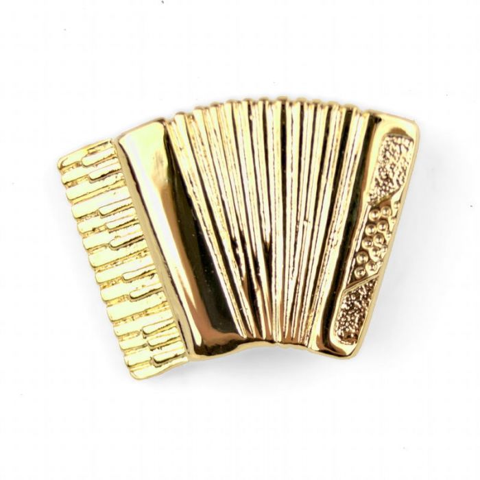 Pin acordeón dorado 3D
