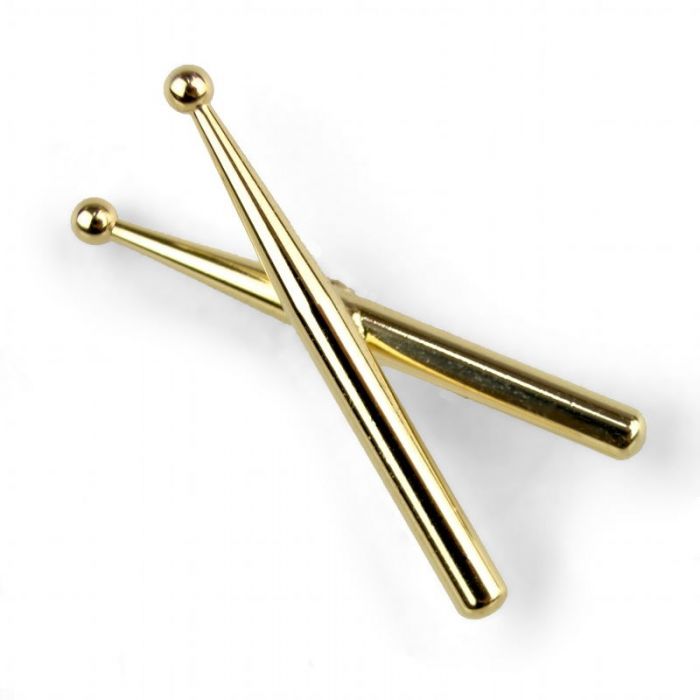 Pin baquetas doradas 3D