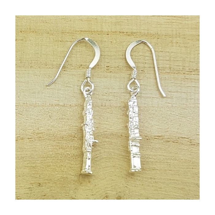 Pendientes oboe plata