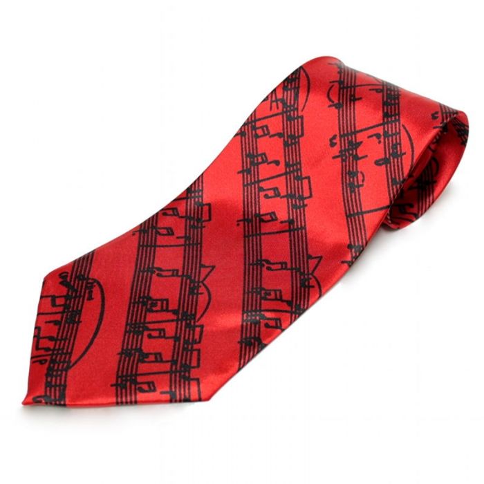 Corbata partitura roja