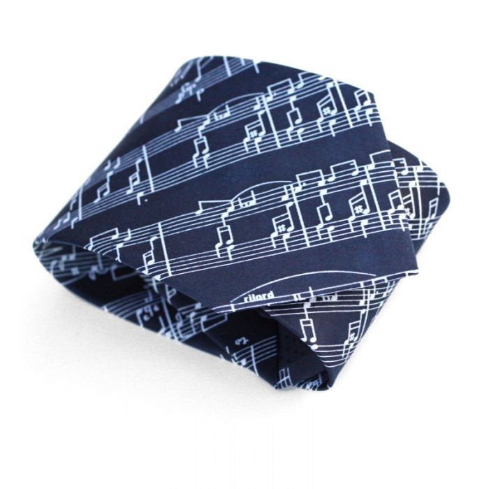 Corbata partitura azul