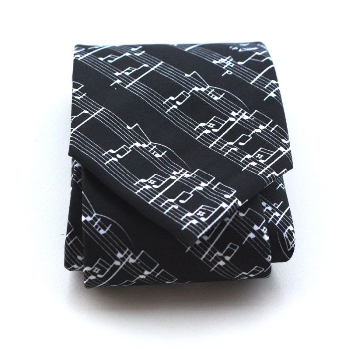 Corbata partitura negra