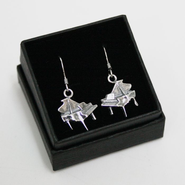 Pendientes piano plata