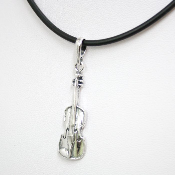 Colgante violín plata