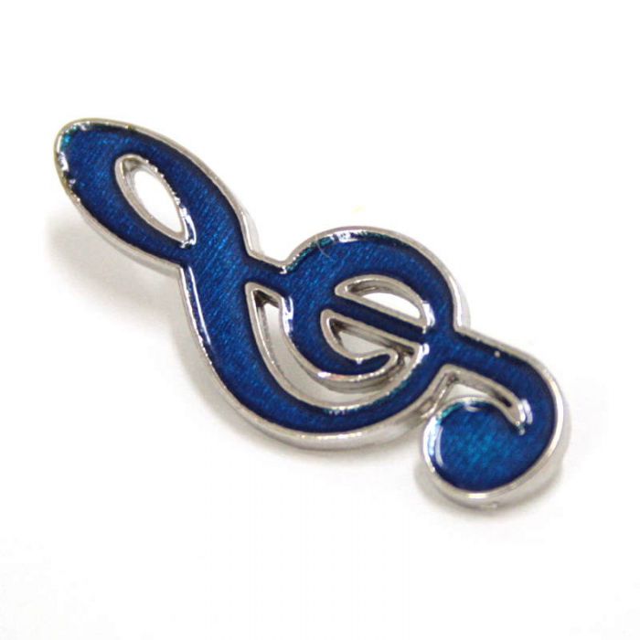 Pin clave de sol azul
