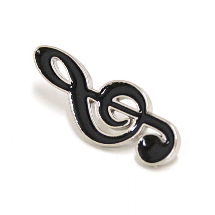 Pin clave de sol negra