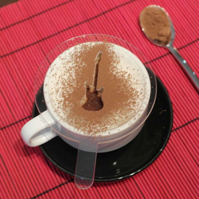 Decorador  café guitarra