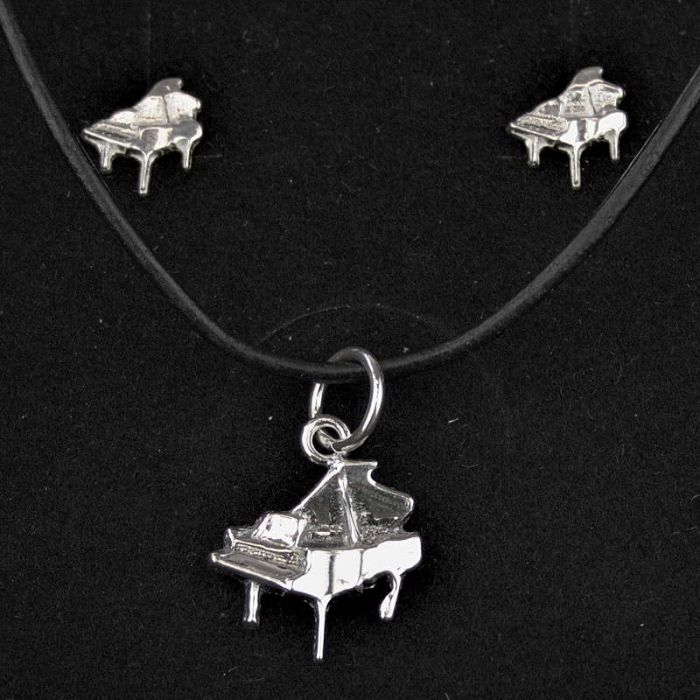 Conjunto piano plata