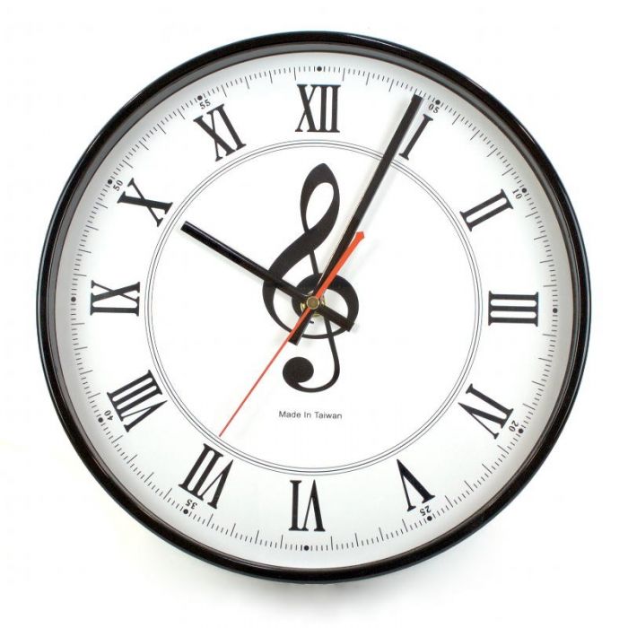 Reloj de pared clave de sol