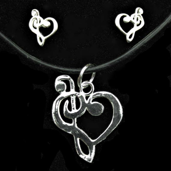 Conjunto claves de sol y fa plata