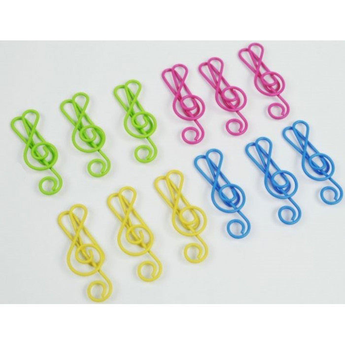 Pack 12 clips clave de sol