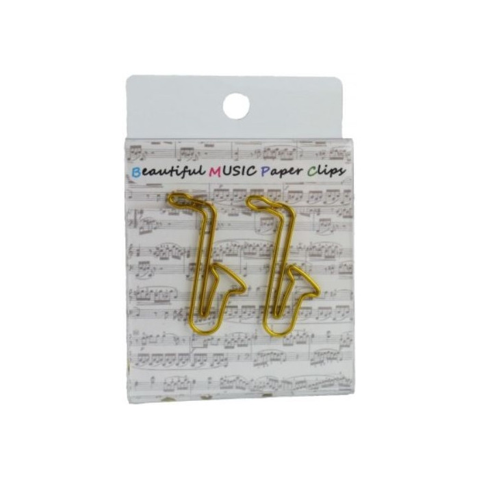 Pack 15 clips saxo dorado