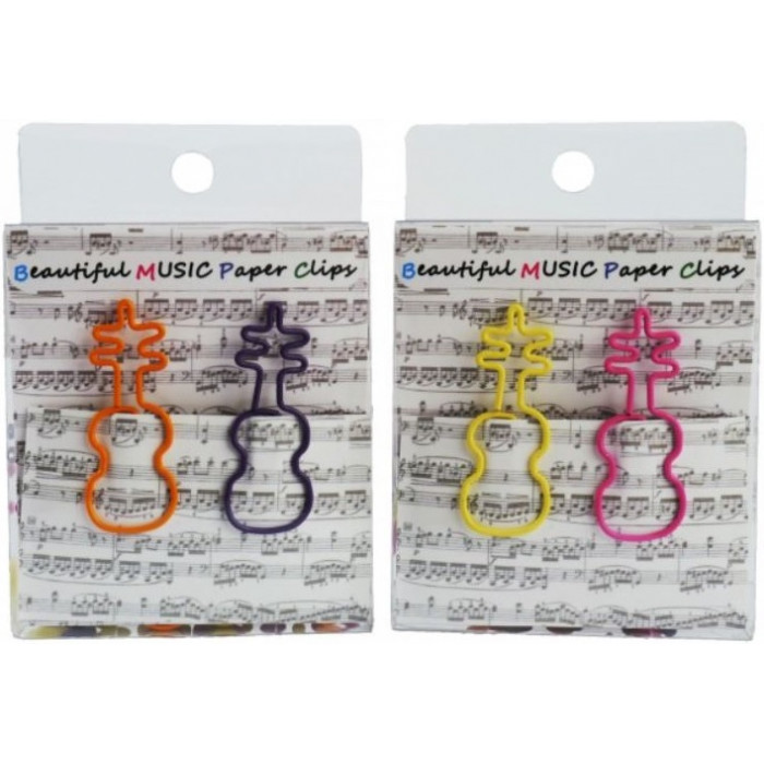Pack 12 clips violín colores