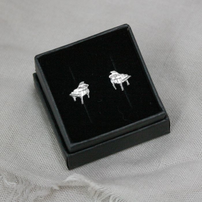 Mini Pendientes piano plata