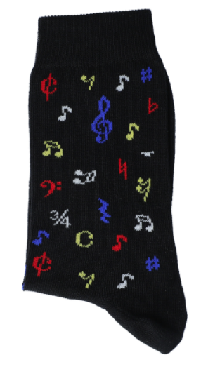 Calcetines notas de colores