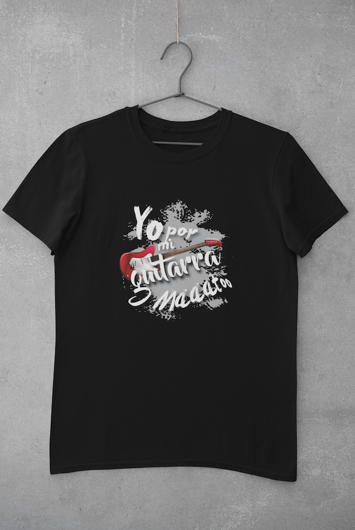 Camiseta guitarra eléctrica (Frase personalizada)