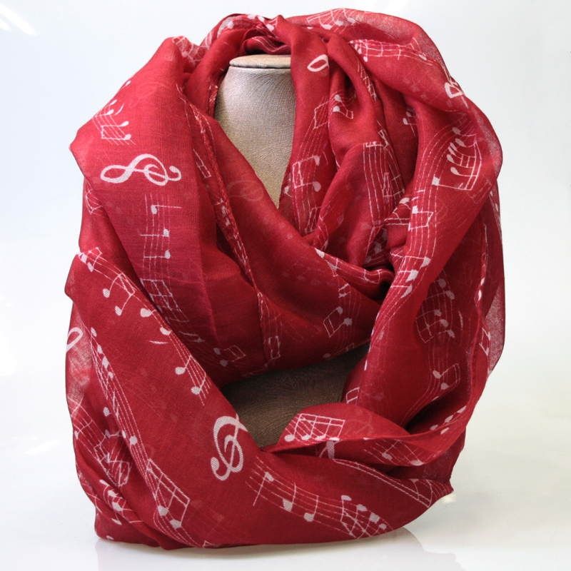 Pañuelo notas rojo
