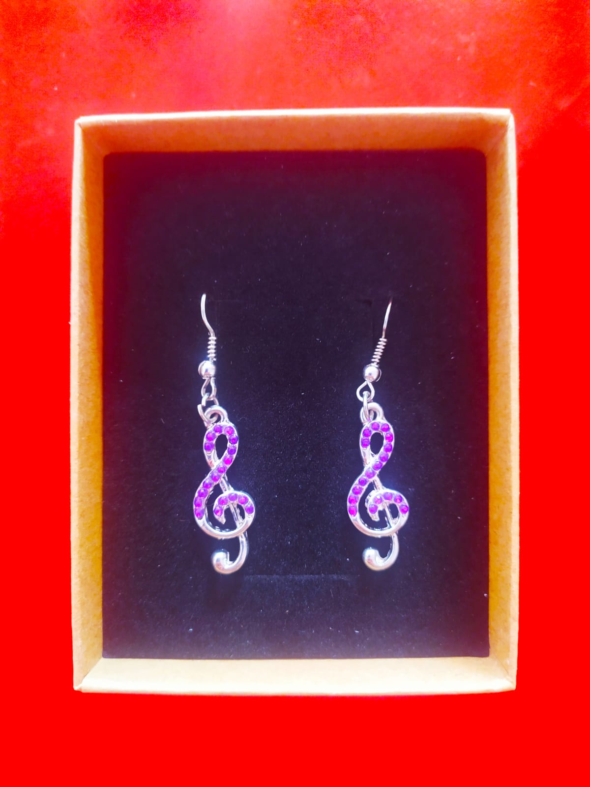 Pendientes con circonitas violeta