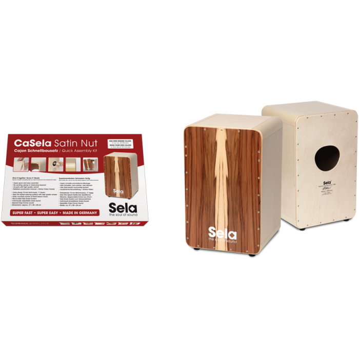 Kit montaje Cajón Flamenco SELA Casela Satin Nut