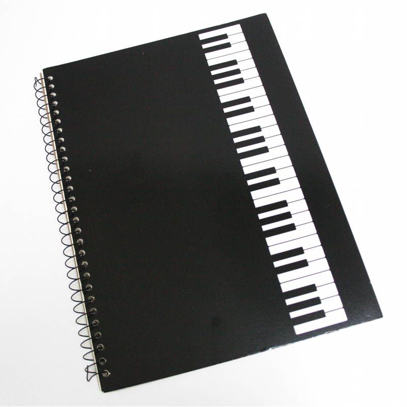 Cuaderno pentagramas Piano