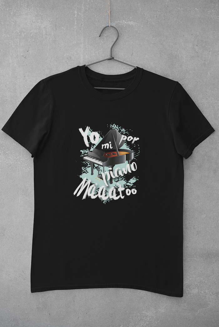 Camiseta piano (Frase personalizada)