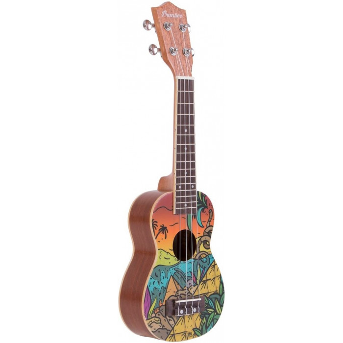 Ukelele Soprano Bamboo hot Caribe