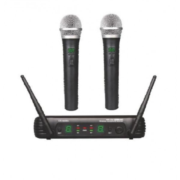 Pack 2 micrófonos inalámbricos de mano EK UHF