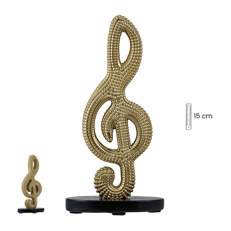 Figura Clave de sol dorada 15cm