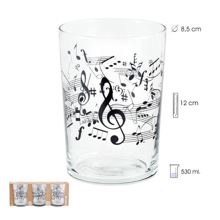 Set 3 vasos 530ml