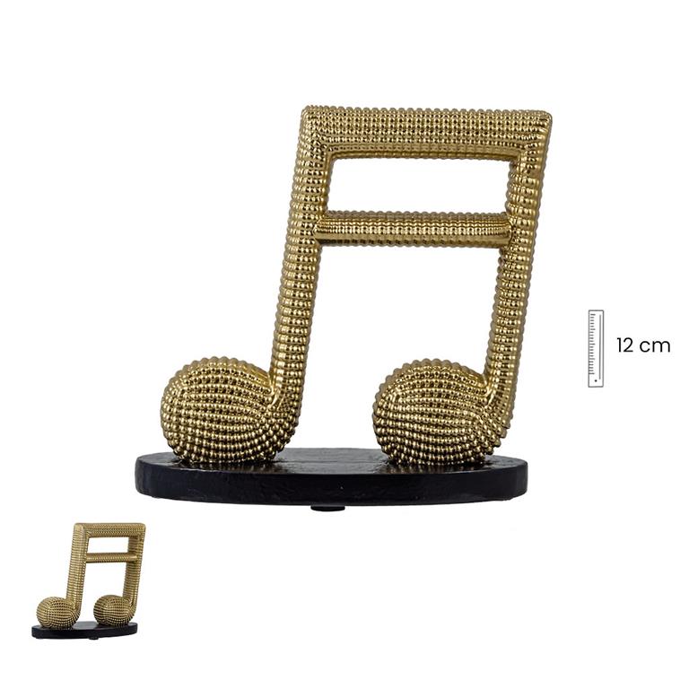 Figura semicorchea dorada 12cm