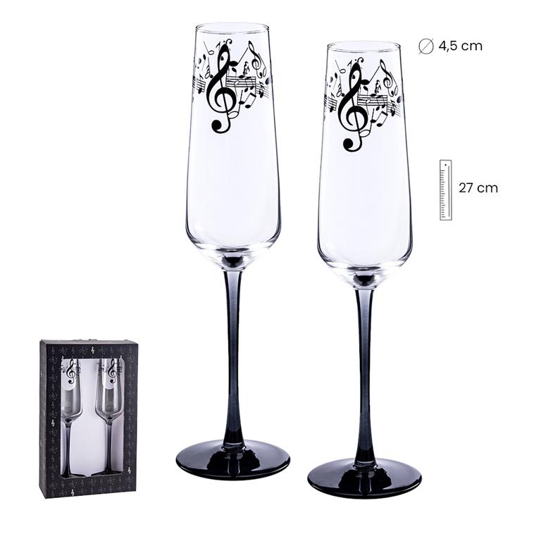 Set2 copas cava notas negras