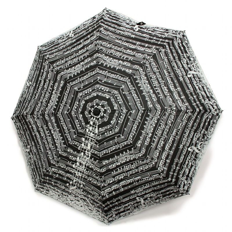 Paraguas Partitura negro plegable